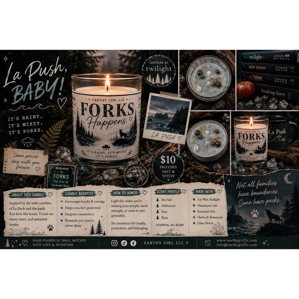 Forks Happens Tea Light Candle Set
